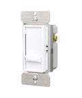 No Sweat Full Slide Dimmer Switch 120V Universal For Led Cfl Incandescent Halogen Fixtures No Neutral Wire Needed side view white finish