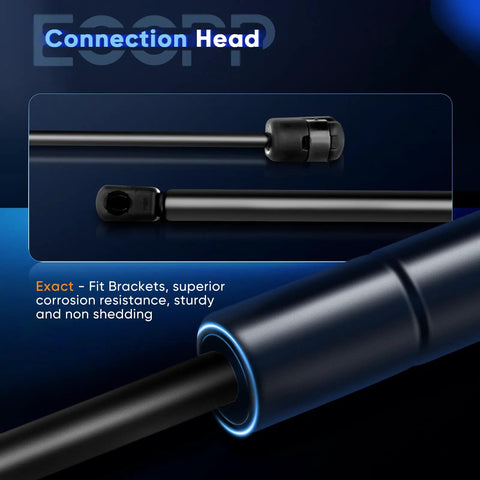 Connection head detail of 2 Pack Lift Supports Gas Springs Fit Ford Explorer 2002 2010 And Mercury Mountaineer Rear Hatch Trunk Door Struts.
