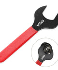 Collet Chuck Wrench For ER20A Lathe Clamping Nut 30mm Spanner Tool, heavy duty with red handle and close-up on clamping nut