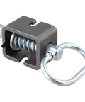 Badass Heavy Duty Trailer Gate Spring Latch Assembly Weld On Five Eighth Inch Steel Tube Build For Toughest Haul Jobs Secure Cargo Locking Clasp Nails It Simple Drop In Setup - close-up of latch with spring and ring.