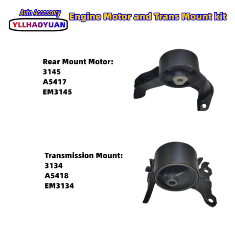 Set Of 4 Engine Mounts For Jeep Compass Patriot 2007 To 2017 2.0L 2.4L Also Fits Dodge Caliber 2007 To 2012 Replaces A5415 A5416 3130 3131 Durable OEM Quality Mounts