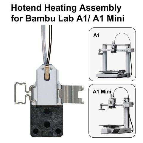 High Temperature Hotend Heating Assembly Kit for A1 and A1 Mini 3D Printers with Ceramic Heater