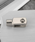 Eight Pieces M8x1.25 Right Hand Thread Clevis Fork End Long Joint Zinc Plated Steel For Hydraulic Systems Farm Machinery And Construction Gear Heavy Duty Linkage For Rigs And Equipment, side view