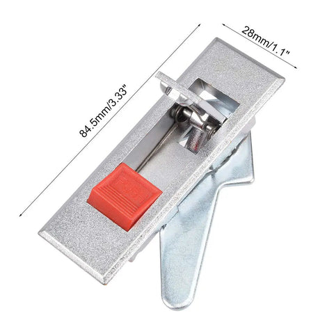 Electric Cabinet Door Cam Lock With Red Push Button Fits 0.16 Inch 4mm Thick Panels Durable Zinc Alloy Lock Shell For Cabinets MS6032
