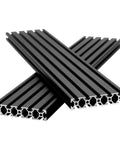 Heavy Duty T Slot Aluminum Extrusion 20 Series For DIY 3D Printer Parts And CNC Projects Black Anodized 1000mm Two Piece Pack