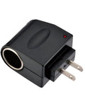 Universal Car Cigarette Lighter Adapter AC To DC Power Converter 220V To 12V Vehicle Outlet Transformer with LED indicator.