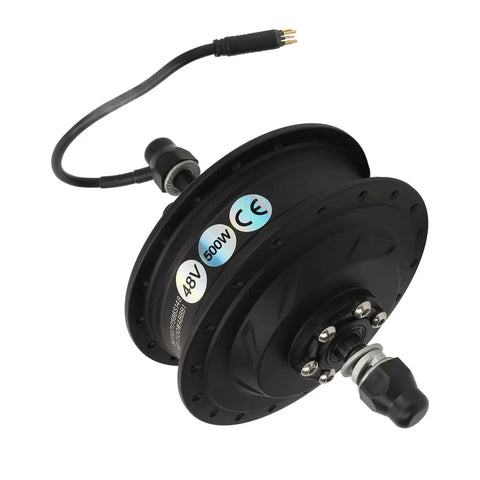 Rear Drive 48V 500W Brushless Gear Hub Motor For E Bike Conversion, Commuting And Off Road Upgrades, side view close-up.