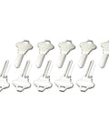 Brass SC1 Uncut Key Blanks Pack Of 10 That Fit Schlage 5 Pin Locks Also Compatible With Axxess 68 Cole SC1 And Curtis SC1