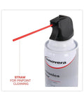 Two Pack 10 Oz Compressed Air Duster With Removable Straw For Pinpoint Cleaning Of Electronics PCs And Keyboards Ozone Safe