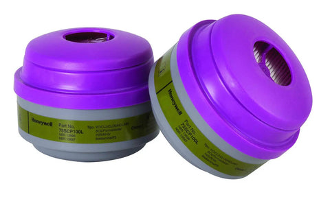 Defender P100 Multi Purpose Cartridge For North Respirators Guarding Against Gas, Vapor And Particulates Olive And Magenta Pack Of 2 75SCP100L Compatible