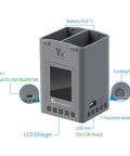 Two-Way Charging Hub For Mini 5 Pro, Mini 4 Pro, Mini 3 Pro Quick-Charge Dual Battery Dock With Battery Level Indicator front view