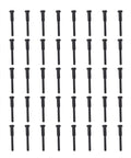 Hardcore Marine Grade 316 Stainless Steel Concealed Cable Railing Kit 1/8 Inch With Slick Black Oxide Finish bolts arranged in rows.