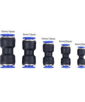 Rock Solid 80 Piece Straight Push Tube Connector Kit For Pneumatic Air Hose In Various Sizes From 5/32 Inch To 1/2 Inch OD Fitting Set, 4mm-12mm connectors