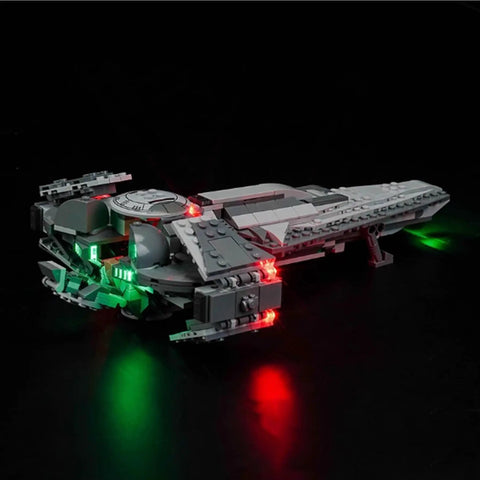 LED Lighting Kit For 75383 Airship Model USB Powered Plug In Light Set With ABS Copper Construction showcasing multi-color illumination.