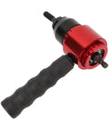 Professional Cordless Drill Rivet Nut Tool Adapter Kit For Fastening Metal Sheets Cars And Aluminum Boats With 5 Mandrels Carry Case red metal adapter with handle