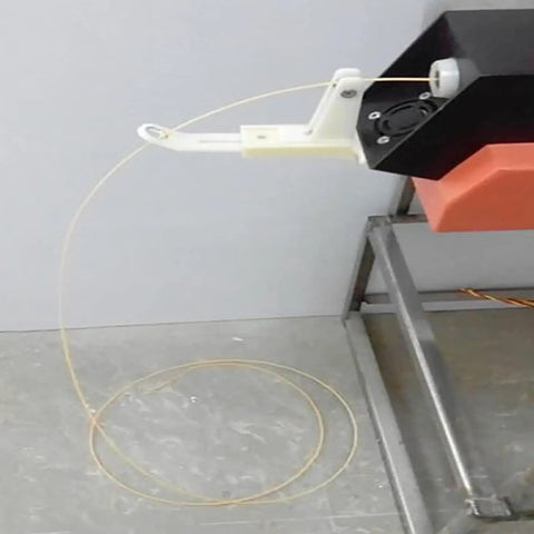 Killer Desktop 3D Filament Extruder Machine With 120 Watt Power And Adjustable Speed Settings, showcasing extruded filament.