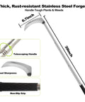 Long Handle Sickle Weeding Garden Tool For Grass Cutting And Vine Removal Heavy Duty Billhook Style Cutter stainless blade
