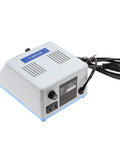 Back view of Micro Motor Handpiece For Lab Jewelry Ceramics Silicone Glasswork Woodcarving Artware Blue With Foot Switch