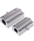 4 Pack Linear Bearing Slides SCS12LUU 12mm Long Guides For CNC Parts And 3D Printer Upgrades, Precision Machine Tools, Smooth Low Drag Motion, Ideal For DIY Projects And Pro Builds. Pair of aluminum 12mm linear bearing slides with mounting holes and side grease fittings.