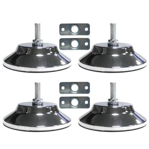 Heavy Duty 5 Inch Metal Leveling Feet For Pool And Foosball Tables adjustable game table leg risers with mounting brackets