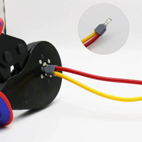 1200-Piece Wire Ferrule Kit With 900 Single Line Ferrules And 300 Twin Barrel Ferrules used on red and yellow wires