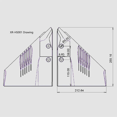 Diagram of Two Pack Marine Grade Stabilizing Fins For Outboard Motors Up To 150HP Boost Speed Balance And Stability