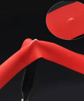 Close-up of Heavy Duty Bike Rim Liner Tape for Tubes and Rims showing red texture and puncture protection feature, 2 pack