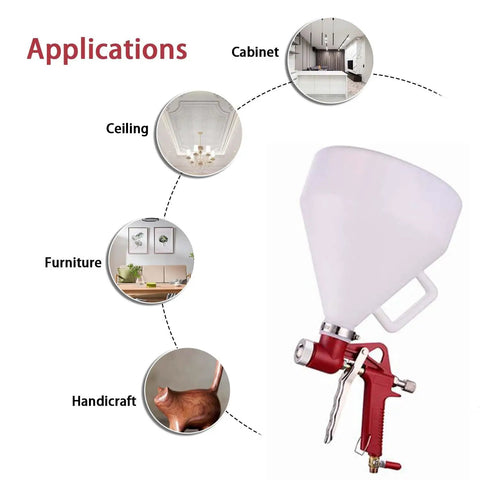Top Shelf Drywall Texture Sprayer With Generous 0 79 Gallon Hopper And Smart Elbow Grip for coating cabinets, ceilings, and furniture.