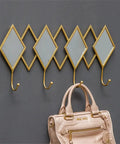 Heavy Duty Wall Mount Coat Hooks Built Tough For The Daily Grind Rustproof And Scratch Resistant Wall Rack with handbag.