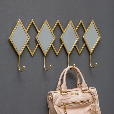 Heavy Duty Wall Mount Coat Hooks Built Tough For The Daily Grind Rustproof And Scratch Resistant Wall Rack with handbag.