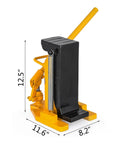 Heavy Duty 10 Ton Hydraulic Car Jack With Adjustable Toe Lift Pads For Rapid Auto Repairs And Street Side Recovery Dual Steel Rams built in a sturdy design.
