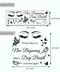 Every Day Is A New Beginning Inspirational Wall Art Sticker Set with positive quotes and motivational sayings, 35.5x11.8 inches