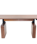 Top Shelf Executive Sit Stand Desk Rich Walnut Top With Generous 71 By 30 Surface Built In Drawers Power Outlet Cable Management Ergonomic Height Adjust Workstation Heavy Hitter Setup side view