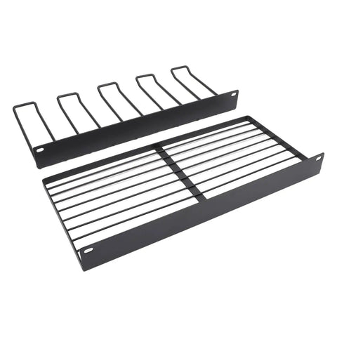 Wall Mount Power Tool Organizer For Garages And Homes, Heavy Duty Drill Holder, Large Capacity Iron Tool Rack components on white background
