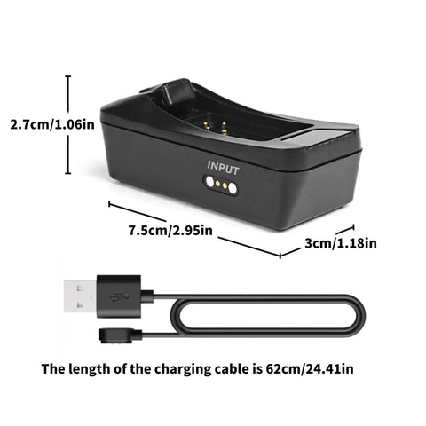Four Battery Bicycle Charger Tool With Level Display Auto Shutoff For Simultaneous Charging Of Up To Four Bike Batteries in black with cable