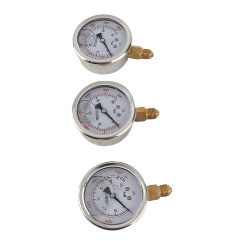 Heavy Duty Excavator Pressure Tester Kit With Easy Install Flexible Tube And Eight Couplings For High Accuracy Pump Testing In Hydraulic Systems, three pressure gauges
