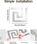 50 Piece Silver Mirror Tiles Peel And Stick For Bathroom Decor Removable 3D Acrylic Mirror Wall Decals installation steps