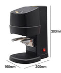 Auto Filling Electric Coffee Tamper 58 Mm Espresso Press Tool with adjustable settings and sleek black design, dimensions 300mm x 200mm x 160mm.