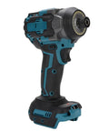 RiToEasysports Cordless Impact Wrench With 405 Ft Lbs Brushless High Torque 18V Electric Tool Offering 3500 Ipm side view with LED light.