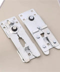 Heavy Duty Steel Corner Bracket Hinge For Sofa And Couch Sectional Connector, silver metal snap joint connectors.