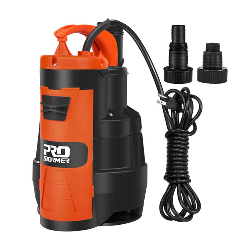 Heavy Duty Submersible Water Pump 1HP 3500 GPH With Built In Float Switch For Pools, Ponds, Basements, Irrigation And Garden Flood Cleanup