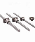 Pro Grade Miniature Ball Screw Kit with SFK0802 SFK1002, 6mm 8mm 10mm lead screws, ball nut, anti backlash nut, chromium steel