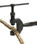 Heavy Duty 520 Motorcycle Chain With 120 Links O Ring Includes Master Link And Chain Breaker shown with chain breaker tool