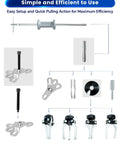 Slide Hammer Dent Puller Set 17 Piece With 5 Lb Hammer For Auto Body Repair Internal And External Gear Pullers Hub And Axle Bearing Removal Dent Removal Kit For Trucks And Cars tools and components displayed.