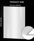 304 stainless steel sheet, front view, 4x6 in, 1/16 in thick (1.5 mm) for DIY crafts
