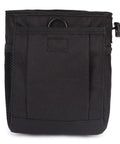 Front view of Tough As Nails 600D Nylon Waist Pack with drawstring closure in black, perfect for climbing, hunting, and camping gear storage.