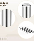 3 Mm Dowel Pins 72 Pack Set, Hardened Bearing Steel Alignment Pins With Precision Ground Cylindrical Bodies, close-up view