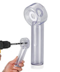 Super Handy Drill Dust Catcher Attachment That Keeps Your Workspace Totally Clean While Drilling Sawing Or Doing Diy Projects Fits Most Power Tools For Woodworking In Garages Shops Or Home Workshops, clear plastic design with drill bit