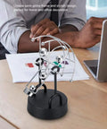 Kinetic Perpetual Motion Galaxy Desktop Gadget Revolving Outer Space Planet Balance Ornament For Desk And Home Office Decor A Cool