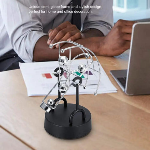 Kinetic Perpetual Motion Galaxy Desktop Gadget Revolving Outer Space Planet Balance Ornament For Desk And Home Office Decor A Cool